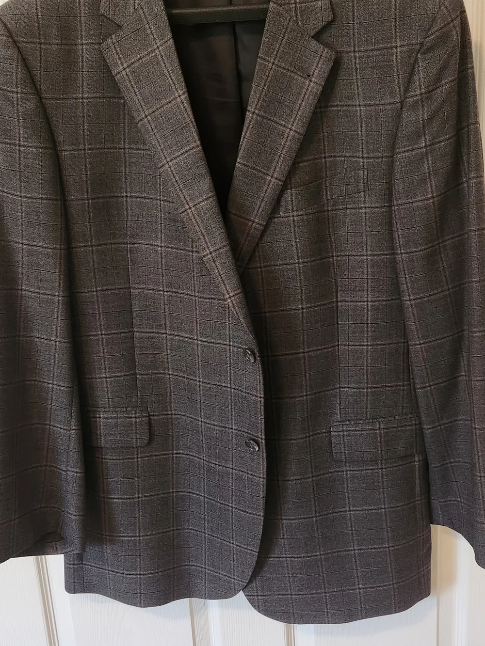 Men's Brown Glen Plaid Blazer - Classic Two-Button Jacket